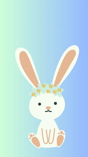 Get Ready For The Easter Party With This Fluffy Bunny! Wallpaper