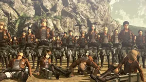 Get Ready To Become Part Of The Survey Corps And Experience The Thrill Of Attack On Titan! Wallpaper