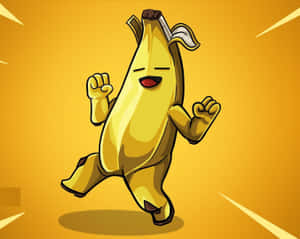 Get Ready To Gear Up With Peely, The Banana King Of Fortnite Wallpaper