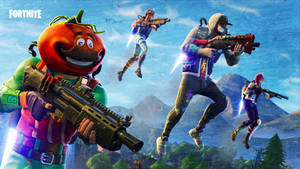 Get Ready To Join Forces With Your Friends And Battle It Out In Fortnite! Wallpaper