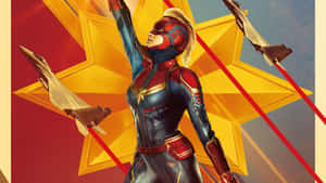 Get Ready To Save The World With The Captain Marvel Ipad Wallpaper