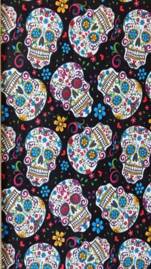 Get The Coolest Phone Case Ever With This Stunning Sugar Skull Design. Wallpaper