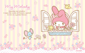 Get The Latest My Melody-themed Laptop To Add An Extra Sparkle Of Joy To Your Computing Needs. Wallpaper