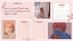 Get The Perfect Bts Pink Aesthetic Desktop Wallpaper Wallpaper