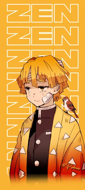 Get The Top-of-the-line Technology With The Zenitsu Phone. Wallpaper