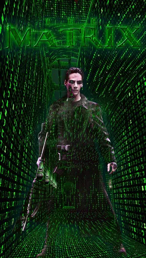 Get The Ultimate Matrix Experience With The Iphone. Wallpaper