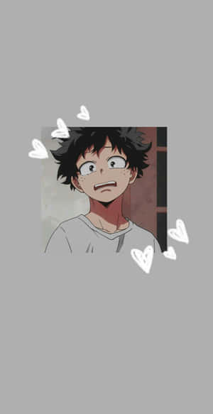 Get Your Admiration Kicks With This Adorable Kawaii Deku! Wallpaper