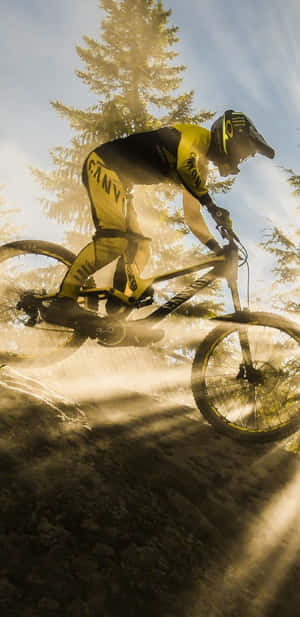 Getting Ready To Take On The Trails With My Mountain Bike Iphone Wallpaper