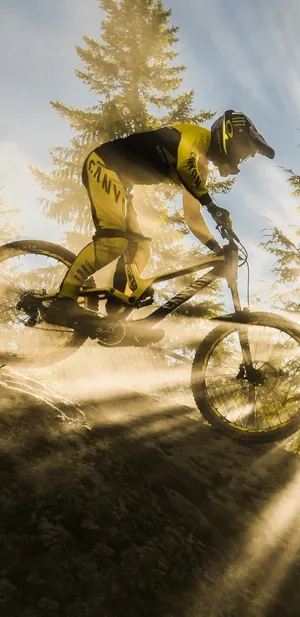 Getting Ready To Take On The Trails With My Mountain Bike Iphone Wallpaper