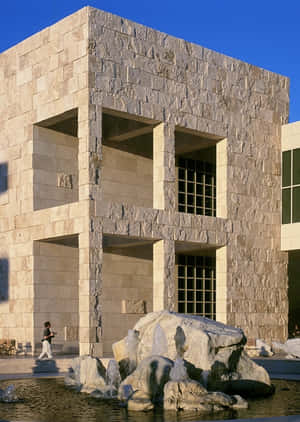 Getty Center Architecture And Fountain Wallpaper