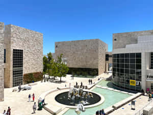 Getty Center Courtyardand Architecture Wallpaper