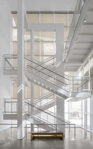 Getty Center Modern Architecture Staircase Wallpaper