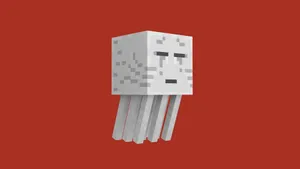 Ghast Attacking In The Nether Dimension Of Minecraft Wallpaper