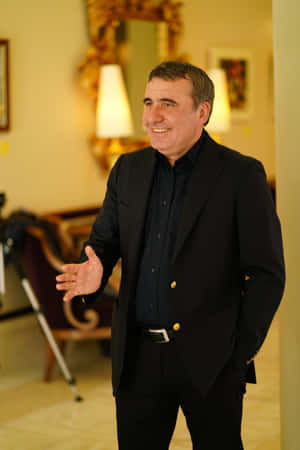 Gheorghe Hagi In Elegant Black Suit Wallpaper