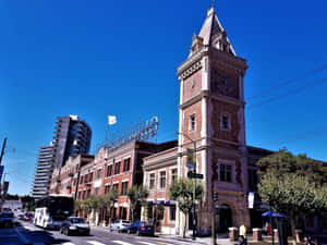 Ghiradelli Square Beneath The Blue Sky Wallpaper