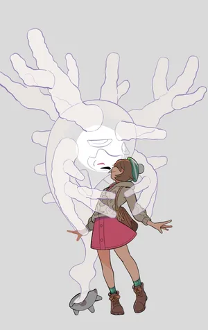 Ghost Cursola Hugging Trainer Wallpaper