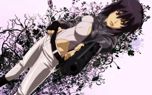 Ghost In The Shell Motoko Illustration Wallpaper