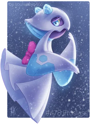 Ghost-like Froslass Graphic Wallpaper