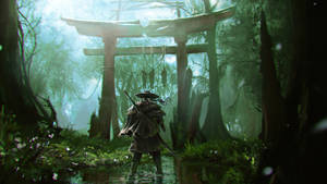 Ghost Of Tsushima Dead Body On Torii Wallpaper