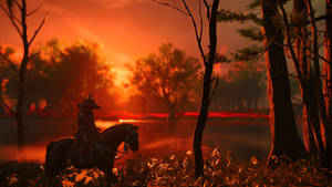 Ghost Of Tsushima Golden Hour Photography Wallpaper