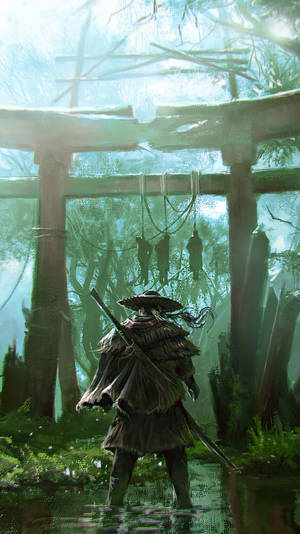 Ghost Of Tsushima Ryuzo In Back View 4k Wallpaper