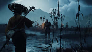 Ghost Of Yotei Gameplay Scene Wallpaper