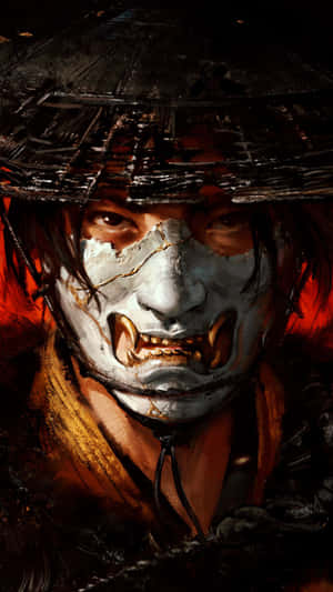 Ghost Of Yotei Masked Warrior Wallpaper