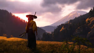 Ghost Of Yotei Scenic Mountain View Wallpaper