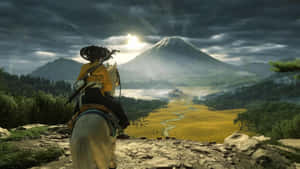 Ghost Of Yotei Scenic Mountain View Wallpaper