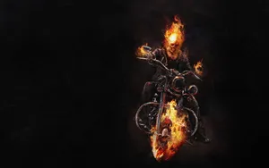 Ghost Rider Skeleton Desktop Wallpaper