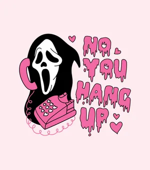 Ghostface Pink Phone Conversation Wallpaper