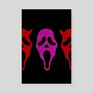 Ghostface Trio Pinkand Red Digital Art Wallpaper