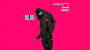 Ghostfacein Pink Backdrop Wallpaper