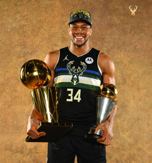 Giannis Antetokounmpo Nba Champion Wallpaper