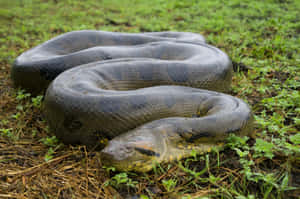 Giant_ Anaconda_ Resting_in_ Grass.jpg Wallpaper