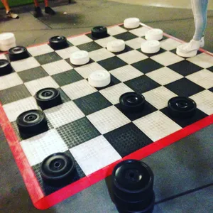 Giant Checkers Gamein Play Wallpaper