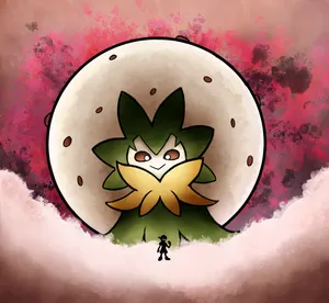 Giant Eldegoss Art Wallpaper