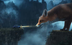 Giant Fox Mountain Encounter Wallpaper