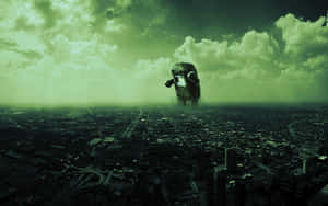 Giant Monster Over Cityscape Wallpaper