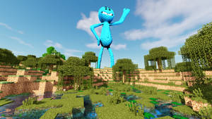 Giant Mr Meeseeks In Roblox Wallpaper