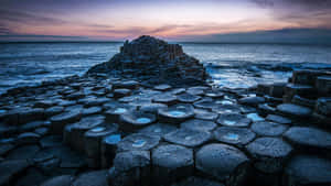 Giant's Causeway Wide Ocean View Wallpaper