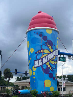 Giant Slurpee Cup Tower Wallpaper