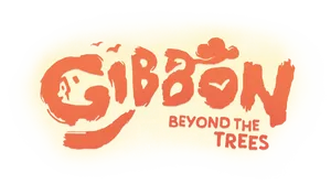 Gibbon Beyond The Trees Logo Wallpaper