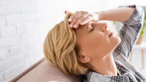 Giddy Blonde Woman Wallpaper