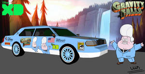 Gideon Gleeful Blue Car Wallpaper