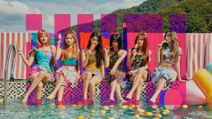 Gidle Summer Poolside Photoshoot Wallpaper
