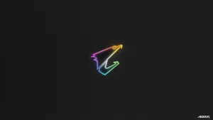 Gigabyte Aorus Logo Neon Effect Wallpaper