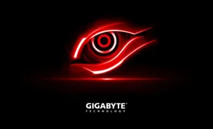 Gigabyte Technology Red Eye Logo Wallpaper