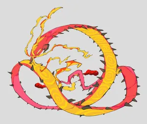 Gigantamax Centiskorch On Plain Background Wallpaper