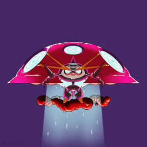 Gigantamax Orbeetle On Purple Background Wallpaper